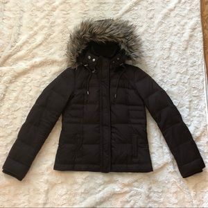 A&F Coat with Fur Hood